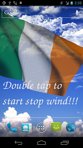 3D Ireland Flag Live Wallpaper