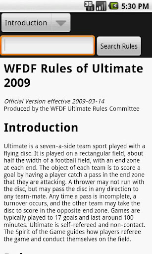 WFDF Rulebook