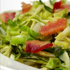 Shredded Brussels Sprouts With Bacon and Onions