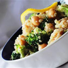 Garlicky Quinoa and Garbanzo Bean Salad