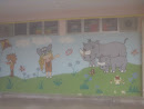 Kids with Animals Mural