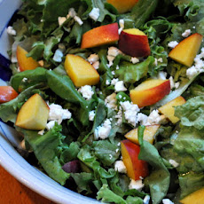 Butter Lettuce Salad with Peaches and Feta