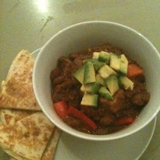 Chilli Con Carne With Cheese Quesadilla Triangles