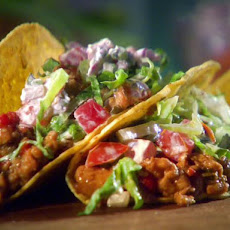Ground Chicken Tacos with Creamy Salsa
