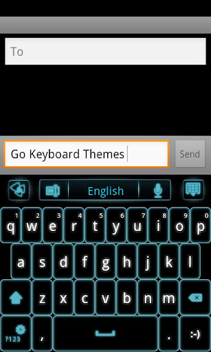 GO Keyboard Blue Glow EX