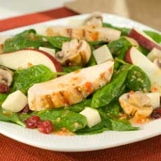 Spinach & Mushroom Salad With Grilled Chicken