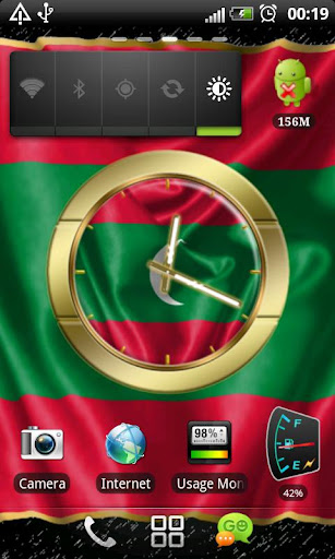 Maldives flag clocks