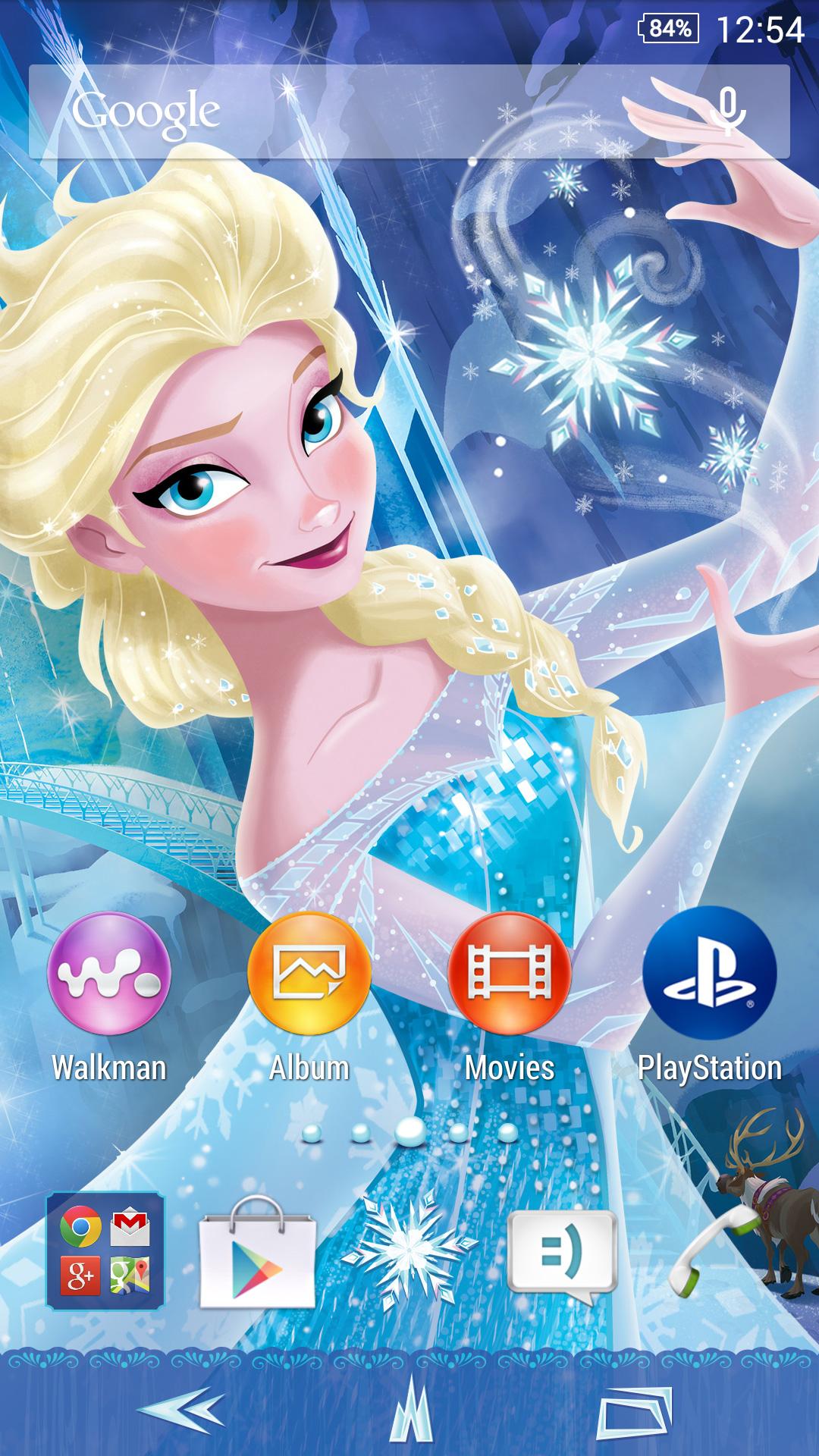 Android application XPERIA™ DisneyFrozenElsa Theme screenshort