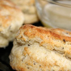 Savory Herb Biscuits (Sage and Caraway) With Garlic Butter
