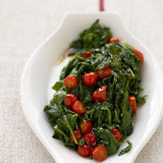 Wilted Spinach and Cherry Tomatoes
