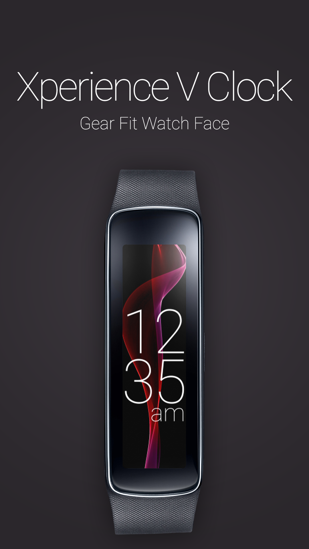Android application Xperience V Clock for Gear Fit screenshort