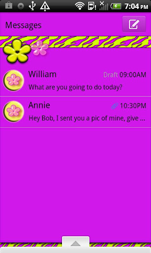 GO SMS THEME CartonTiger1