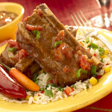 Succulent Short Ribs In Beefy Tomato & Green Chili Sauce
