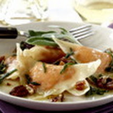 Sweet Potato Ravioli with Sage Butter and Pecans