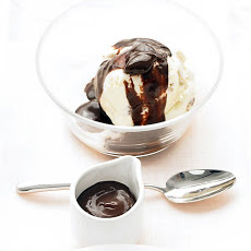 Chocolate Maple Sauce on Maple-Walnut Ice Cream