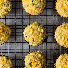 Double Corn, Quinoa & Cheddar Muffins