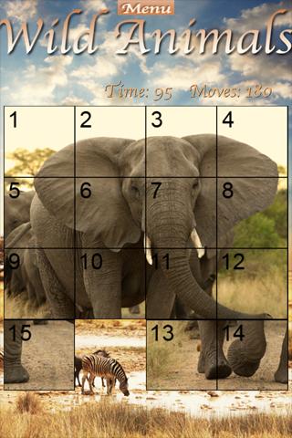 Wild Animals Slider Puzzle