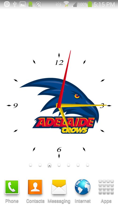 Android application Adelaide Crows Analog Clock screenshort