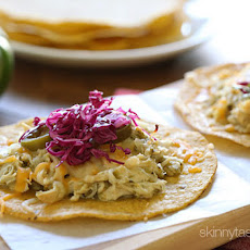 Salsa Verde Chicken Tostadas