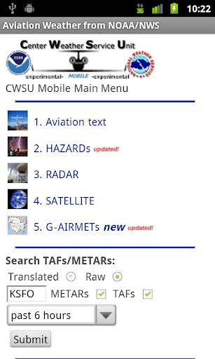 Aviation Weather from NOAA NWS