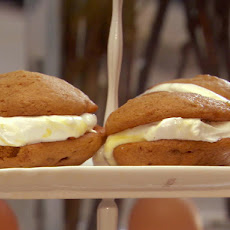 Gingerbread Whoopie Pies with Lemon-Molasses Swirled Fluffy Frosting