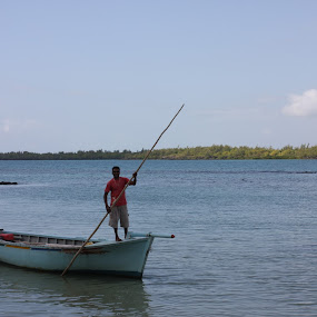 Mauritius Boat by Tom Rumens - Landscapes Travel ( maurtiius, sea, boat )