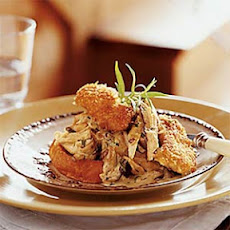 Open-Faced Turkey Croissant with Pan-Fried Oysters