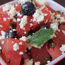 Watermelon Blueberry Salad Witha Hint of Heat