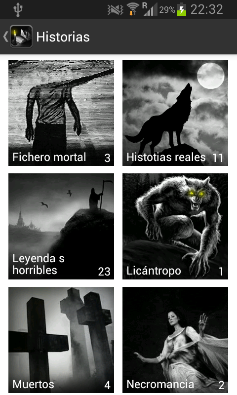 Android application Scary Stories screenshort