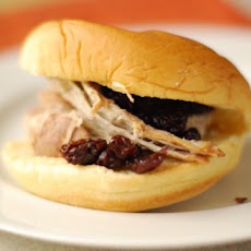 Cherry Cola Pulled Pork with Cherry-Mustard Sauce