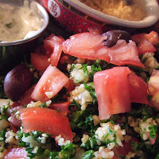 Tabbouleh With Red and Gold Tomatoes