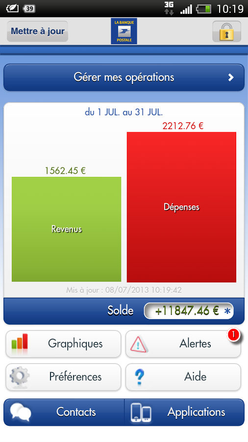 Android application Suivi Budget screenshort