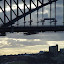 Closeup of Sydney Habour Bridge - View from the Sydney Opera House