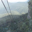 Descending into the valley on the Cableway