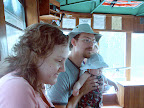 On the glass-bottom boat with Uncle Jeff and Aunt Audrey