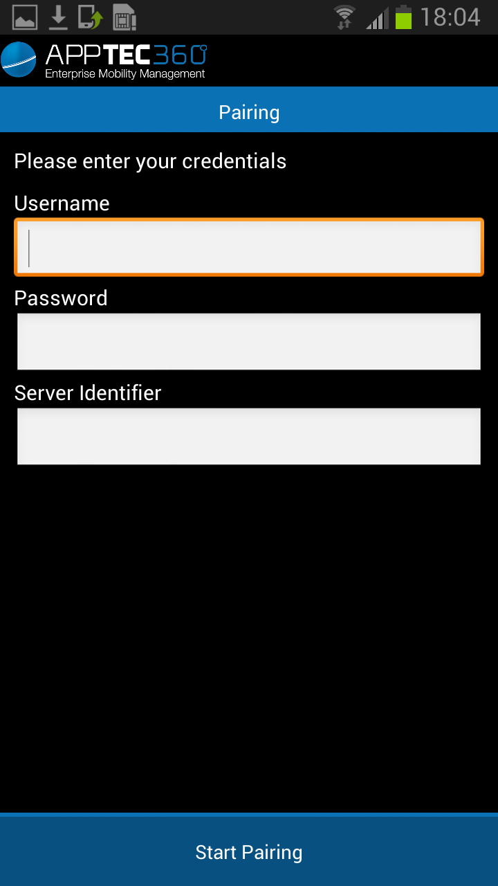 Android application AppTec MDM Agent screenshort