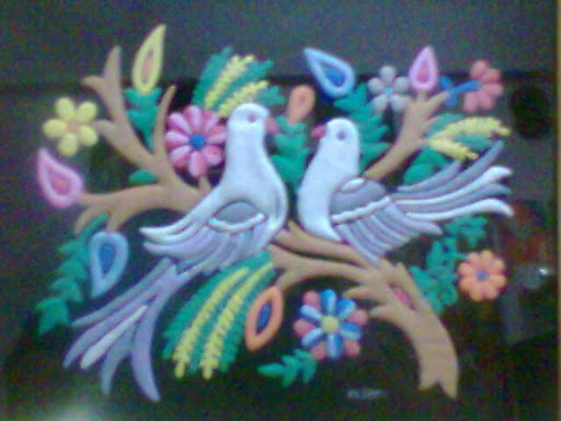 Emboss Painting-Love Birds