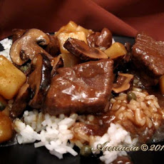 Beef Stew with Cuban Coffee Gravy