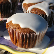 Gingerbread Muffins with Lemon Glaze
