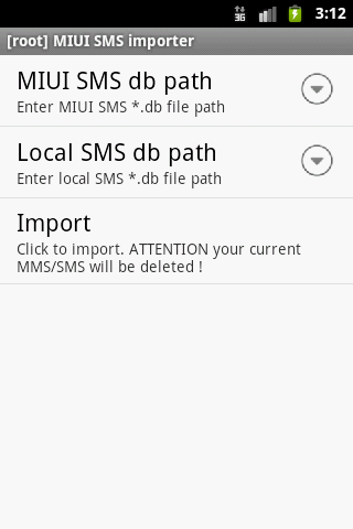 [root] MIUI SMS Importer