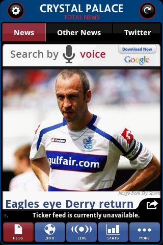 crystal-palace-total-news for android screenshot