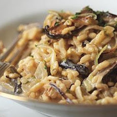 Risotto with Leeks, Shiitake Mushrooms, and Truffles