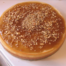 Eggnog Cheesecake With Pecan Caramel Sauce