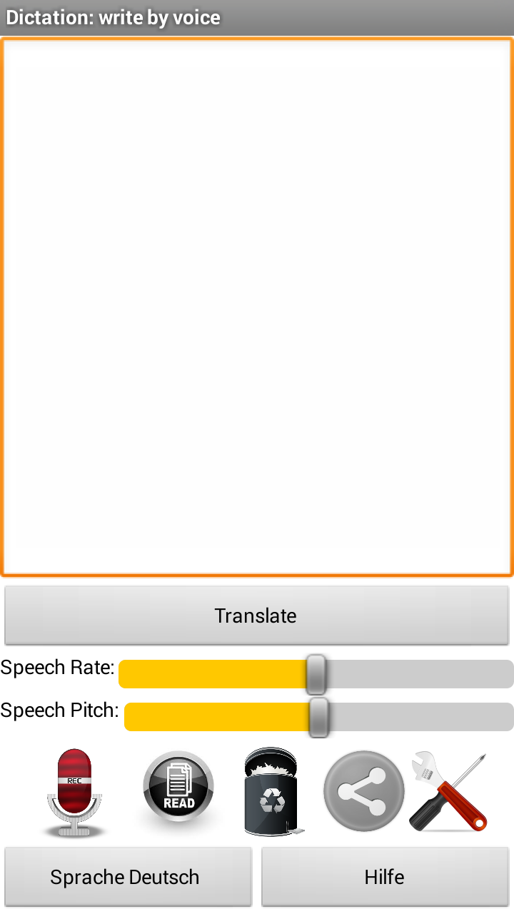 Android application Dictation: write by voice screenshort