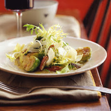 Frisée and Endive Salad with Warm Brussels Sprouts and Toasted Pecans