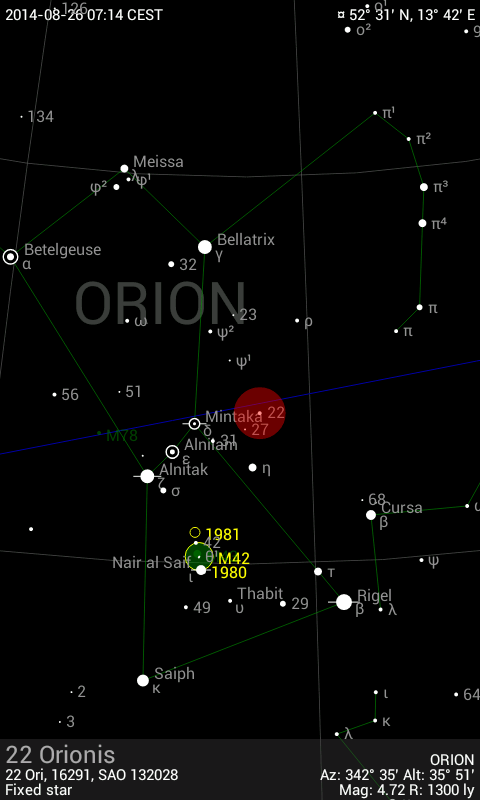 Android application Sky Guide screenshort