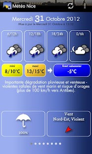 Météo Nice screenshot for Android