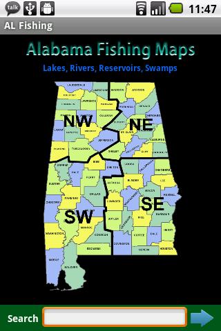 Alabama Fishing Maps - 12 000