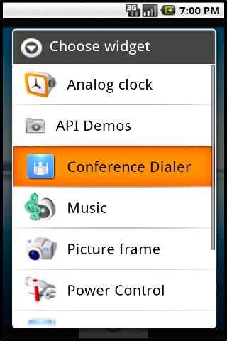 Conference Dialer Widget