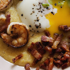 Slow-Poached Eggs with Shrimp and Grits